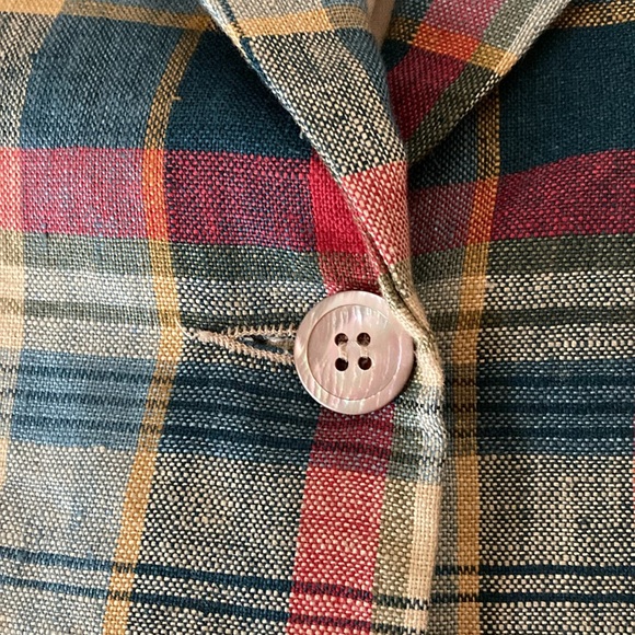 Karen Kane Linen Vintage Jacket, one button closure , functional pockets, 10 - Picture 8 of 8